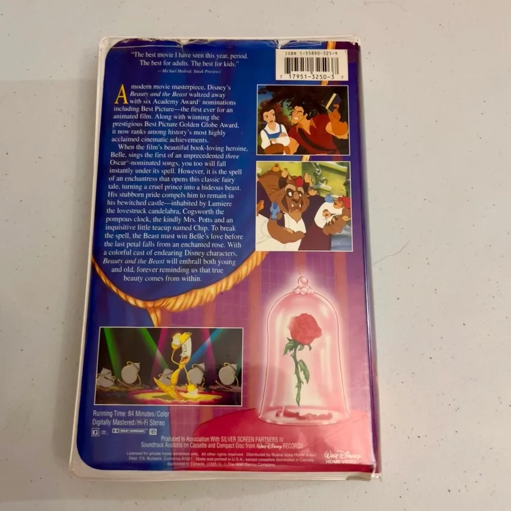 Disney’s Beauty & the Beast 1325 VHS Movie Black Diamond